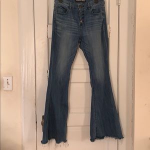 Express High Rise Bell Flare Jeans